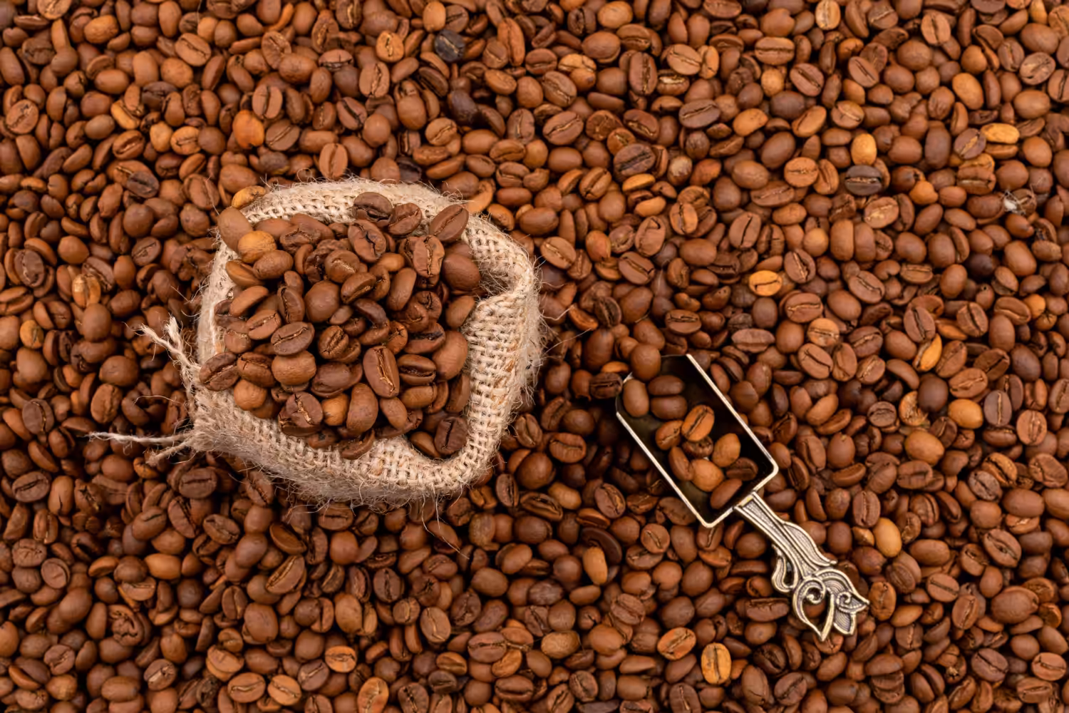 Coffee beans background